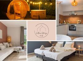 6-p Wellnesshuisje met sauna/hottub bij Nijmegen, hotel with hot tubs in Ewijk