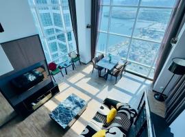 High Floor 2BR Loft Seaview Maritime by Golden Hour 2006, serviced apartment in George Town