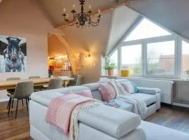 Cozy apartment with stunning view over the fields