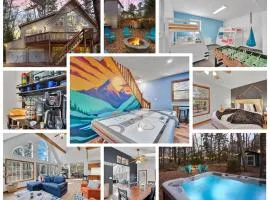 Cozy Family Chalet With Hot Tub, Fire Pit, Game Room