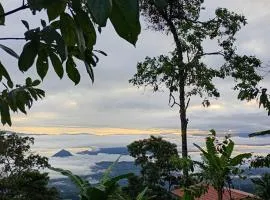 Rural Cabin Among Clouds
