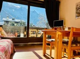 Bright apartment with views of Mont Blanc