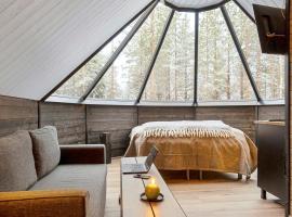 Private Aurora Samruam B Glass Roof Igloo, hotel in Salla