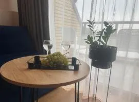 Apartament Niebieski Centrum Sarbinowo w budynku z restauracją, BASEN ZEWNĘTRZNY, PARKING W CENIE