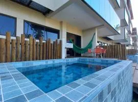 Apto Pe na Areia com Piscina Privativa