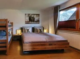 LECHUFER, 80m2, Haushälfte mit privatem Eingang, Kaminofen, Terrasse, Garten