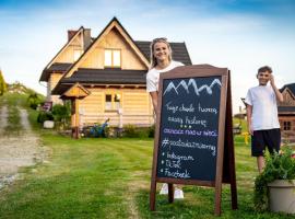 Domki Poczt&oacute;wka z Mizernej, Widok na Tatry, Kominek, blisko Czorsztyn, Jeziora, stoku narciarskiego, koliba u gradu 'Kluszkowce'