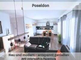 NEU "Poseidon" Papenburg ebenerdig rollstuhlgerecht 84 qm Neubau EBK Free Wifi NEU