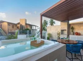 Espaço a beira mar de João Pessoa com jacuzzi e pé na areia