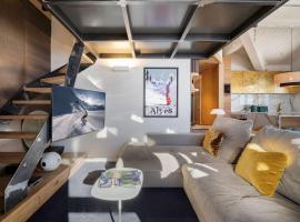 Luxury 4BR Apartment with Fireplace & Private Parking - Val Thorens，位于葱仁谷的酒店