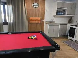 Refúgio com Bilhar, Churrasco e Vista Mar