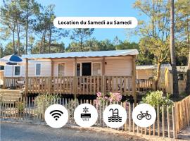 Bungalow neuf 40 m2 tout confort avec piscine proche des plages et lac, Hotel in Lacanau