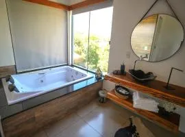 Chalé com vista para montanhas, hidro e piscina em Socorro - Refúgio Campestre - Beija-flor