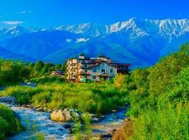 Aachman Riviera Resort Dharamshala - A river facing rooms with balcony #rivertouch #snowfacing #centrally AC #terrace cafe restaurant #parking