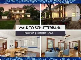 Walk to Schlitterbahn & Downtown Sleeps 12
