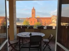 Bright four-room apartment with a large terrace