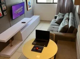 Flat Beach Class Excelsior - Apto Completo para 4 pessoas vista rio e mar