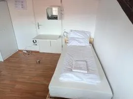 Single room in a historic half-timbered house