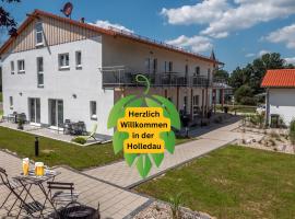 Holledau-Apartments - FeWo bis 5 Pers - getrennte Betten möglich - Vollausstattung - 24h Checkin - wöchentl Reinigung u Wäschewechsel - Waschmaschine u Trockner - WLAN - Minibar - XXL Parkplätze - Garten - ruhige Lage, ξενοδοχείο σε Osterwaal