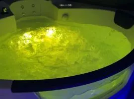 Pause romantique à bulles