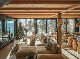 Chalet Eden Roc luxueux avec Jacuzzi et Sauna Privés 6 personnes, hotel em Saint-Irénée