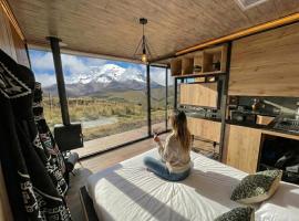 Tiny house, comfort and peace facing Chimborazo, seoska kuća u gradu Riobamba