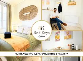 Studio Agabane - By BEST KEYS - Centre-Ville - Cosy & Lumineux - Cuisine Équipée - Smart TV - Lit Confortable - WiFi Fibre - Check-in Autonome - Parking Gratuit à Proximité