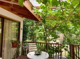 Cabaña con Patio y Árboles