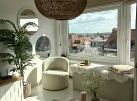 Ruim, open uitzicht, lichtrijk appartement met directe toegang tot het STRAND !