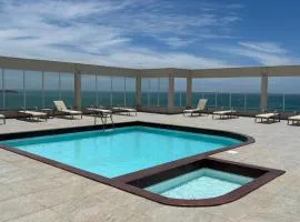 Areia Flat vista mar piscina e ar