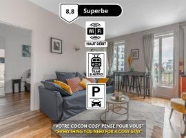 Cosy & Lumineux - 6 min PARIS La Défense - 5 pers - PARKING, hotel in Suresnes