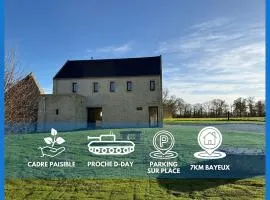 Le Pressoir, maison au calme, jardin, terrasse, 3 chambres, 2 sdb, 2 WC, proche Bayeux et Arromanches au coeur des plages du débarquement