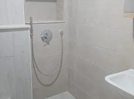 une chambre, un salon, cuisine et balcon