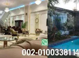 Villa with coverable warm private pool in zayd compound