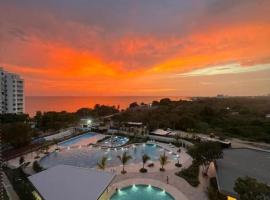 Apartamento con vista al mar y acceso a la playa, hotel din Santa Marta