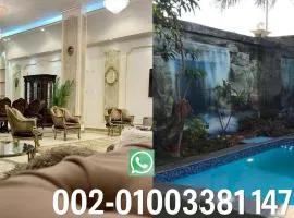 Villa with coverable warm private pool in zayd compound