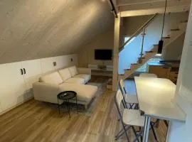 Moderne Maisonette-Ferienwohnung mit Dachterrasse, Waldblick & Parkplatz