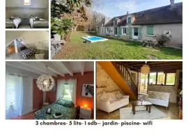 La maison des Hautes Vallees- jardin-piscine Beauval