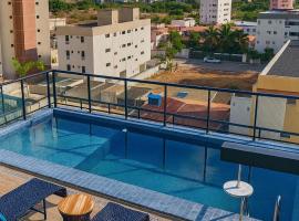 Flat com piscina na cobertura em Intermares, hotel em Cabedelo