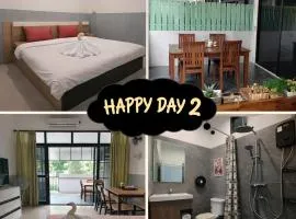 Happy Day 2, one private room "king size bed" and two open room with double bed each, total six people