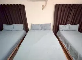 Wide bright room with three beds!