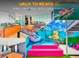 Mermaid-Shark 6BR House With Pool, Jacuzzi - Steps to Siesta Key Beach