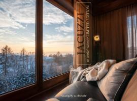 GÓRSKIE KLIMATY slowtravel - miejsce z klimatem - drewniany dom premium z viewpoint na panoramę Tatr ecoSPA strefa fitness ZIELONA FARMA healinggarden - exp kozauwoza, khách sạn ở Szlembark