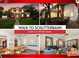 Walk to Schlitterbahn & Downtown Sleeps 12
