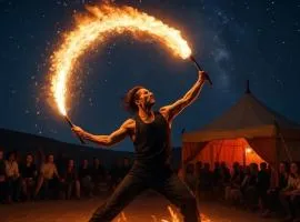 Agafay Private evening camel ride sunset dinner show private experience