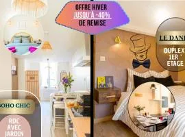 Idéal PRO & Couple - 2 Logements Thème Boho Chic RDC & Dandy 1er étage - Quartier Calme - Jardin - WIFI HD - Smart TV - Parking Gratuit - Proche Centre & Transports - Ask Home