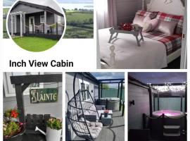 Inch View Cabin with Hot Tub & Sauna, hotel in Burnfoot
