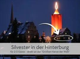 GRÄFIN AMALIA - Silvester in der Hinterburg in Schlitz - direkt an der "Größten Kerze der Welt" - 2 Schlafzimmer - 2-3 Gäste - mit Aufzug, Parkplatz, E-Ladestation - Hunde willkommen