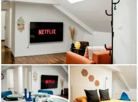 Le Mansardé chaleureux T3 - 2 chambres Netflix WIFI