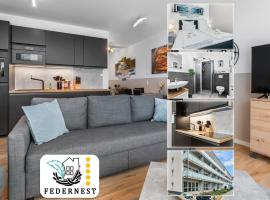 Design Luxus, Vollausstattung, Neubau, 30min Hbf Leipzig 8, Nähe Flughafen, BMW, DHL, Amazon، فندق في شكويديتس